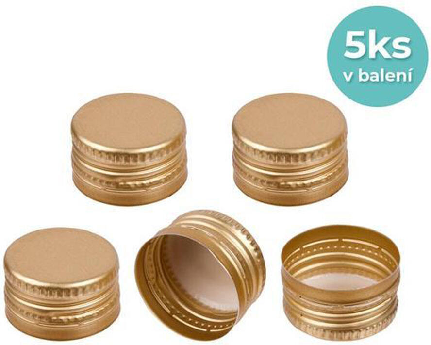 Šroubovací víčka na lahve 28mm TORO 5ks