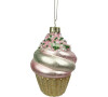 Skleněná vánoční ozdoba TORO 10,6cm cupcake