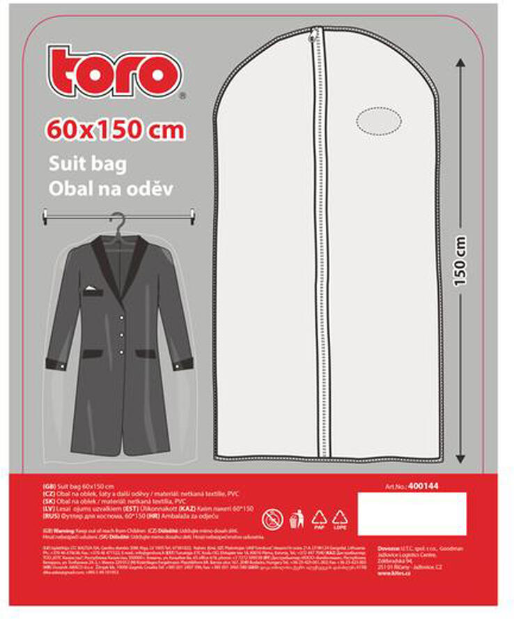 Obal na oblek TORO 150x60cm