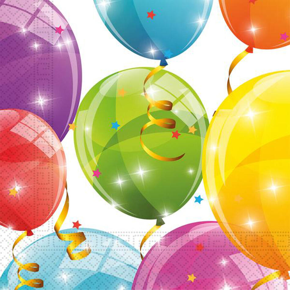 PROCOS papírové ubrousky 33x33cm 2vrstvé balonky 20ks