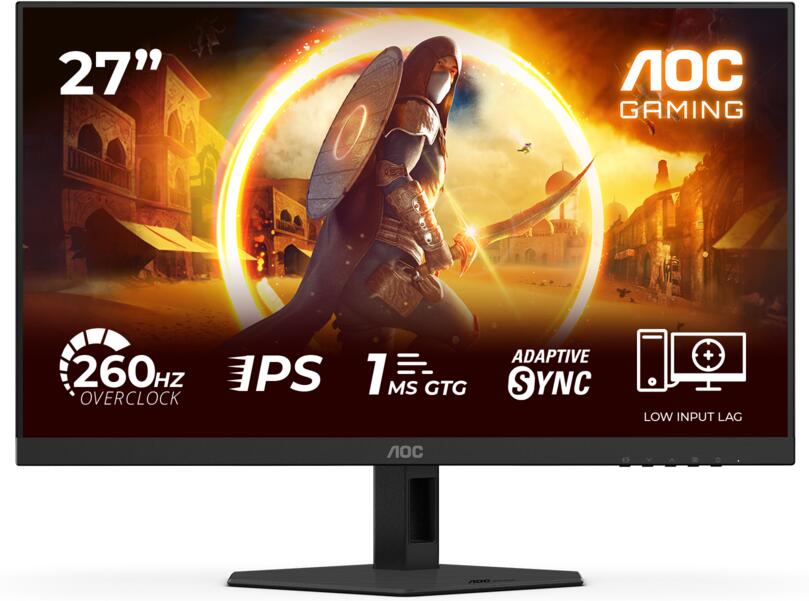 AOC LCD herní 27G4ZRE 27" IPS / 1920x1080@260Hz / 0,3ms / 300cd / 2xHDMI / DP / VESA