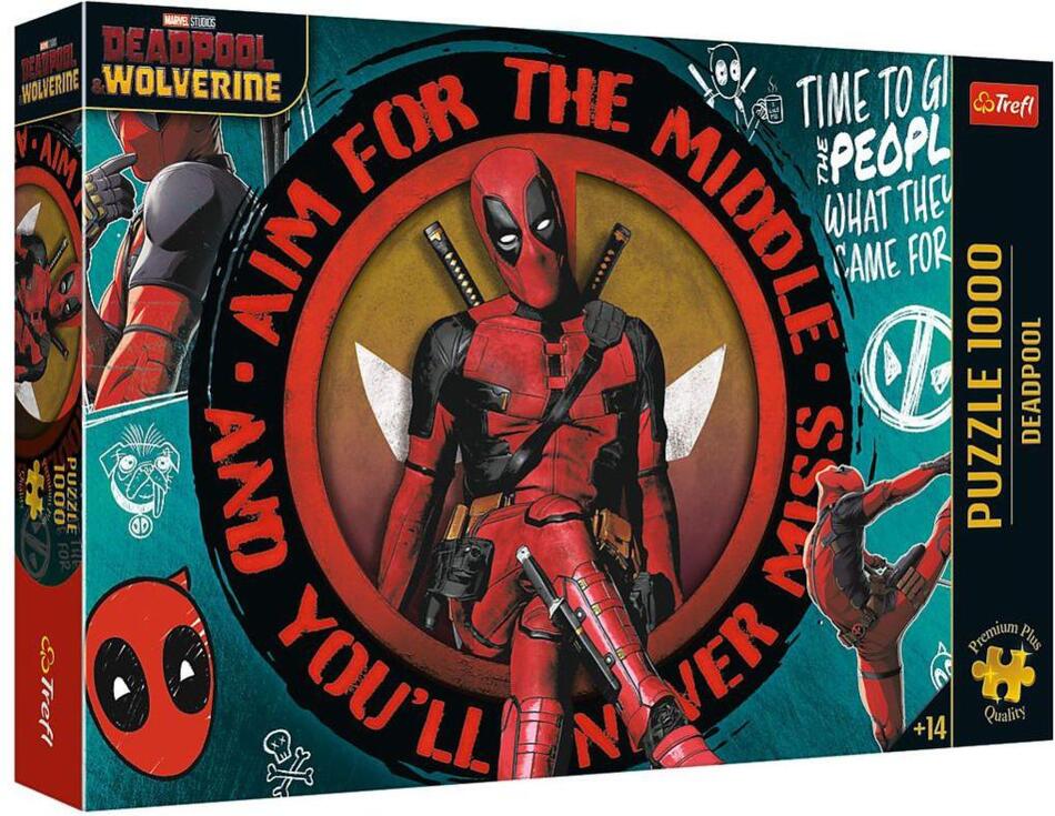 TREFL Puzzle Premium Plus: Deadpool 1000 dílků 68,3x48cm v krabici 40x27x6cm