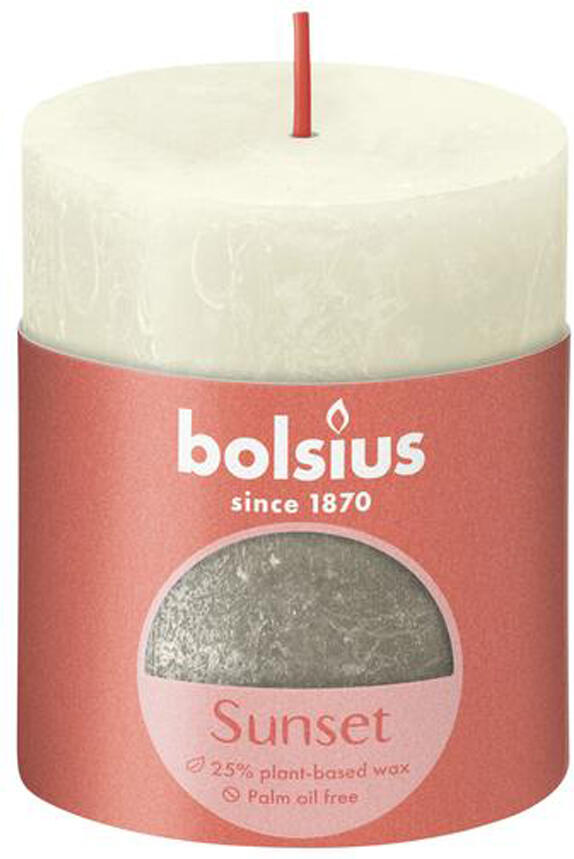 Rustikální svíčka 8cm Bolsius perleťová šampaň