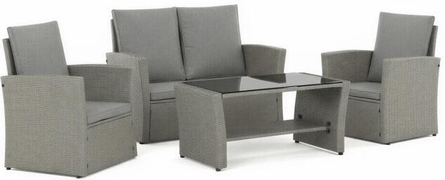 Zahradní sedací souprava, polyratan, šedá, AZS-A1523 GREY Autronic