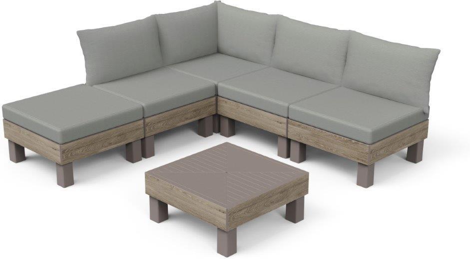 Zahradní nábytek Keter Elements 5místný modulární set ashwood