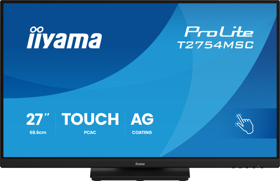 27" IIYAMA T2754MSC-B2AG: IPS,FHD,AG,10P,HDMI,repr