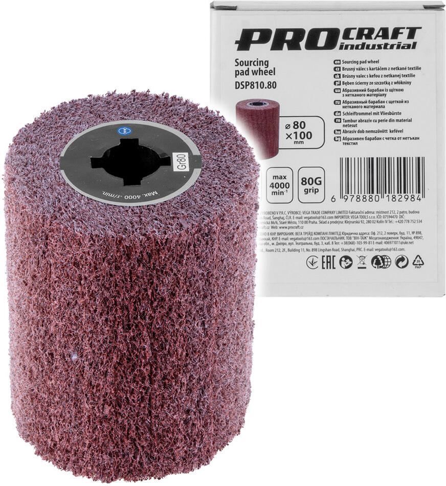 Brusný válec z netkané textilie Procraft DSP810.80 / DSP810.80