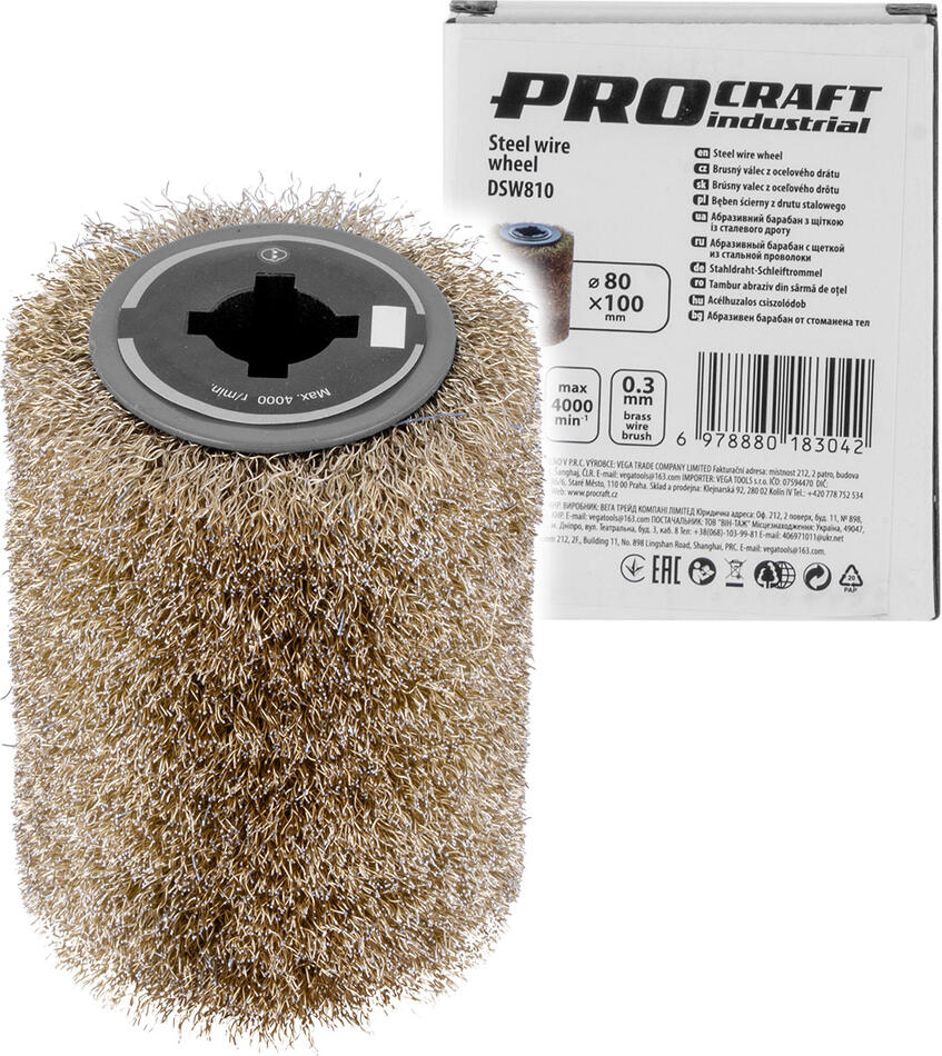 Brusný válec z ocelového drátu Procraft DSW810 / DSW810