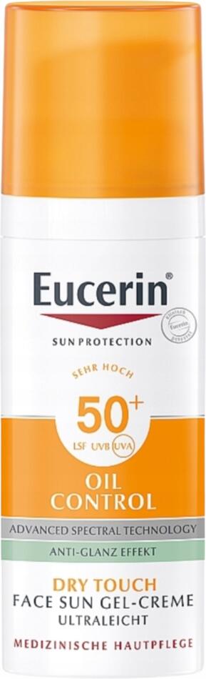Opalovací přípravek na obličej Eucerin Sun Oil Control Dry Touch Face Sun Gel-Cream, 50 ml (SPF 50+)