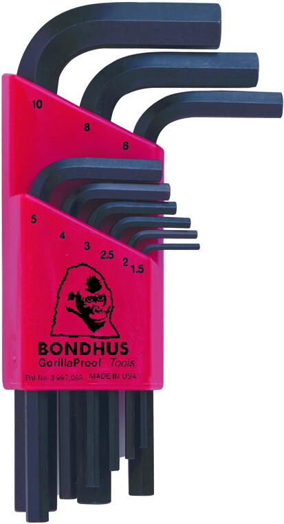 Imbusové klíče sada 9 ks, HLX9 S, metrické, Bondhus AHProfi