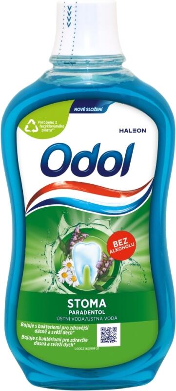 Odol Stoma Paradentol ústní voda bez alkoholu, 500 ml