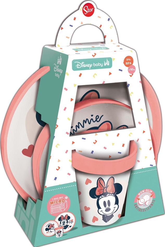 STOR 3DÍLNÁ SADA TALÍŘEK, MISKA A KELÍMEK MINNIE