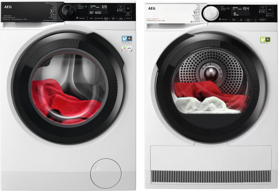 SET Pračka AEG LFR73164OC + Sušička prádla AEG 9000 AbsoluteCare® Plus 3DScan TR9384CC