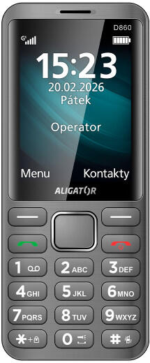 ALIGATOR D860 Dual SIM, titanový