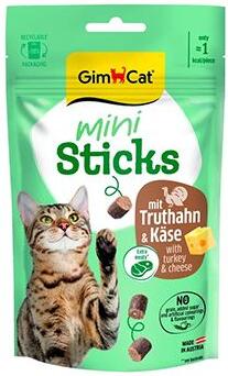GimCat Mini Sticks krocan&sýr 50g