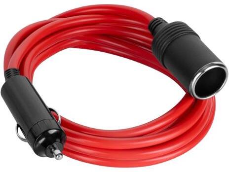 Prodlužovací kabel do autozapalovače PEIYING 5 m červený