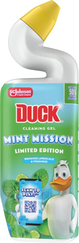 Duck Mint Mission WC gel do toalety, 750 ml