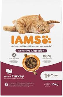 Iams Cat Adult Sensitive Digestion Turkey 10kg