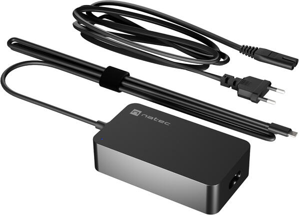 Nabíječka NATEC GRAYLING GAN USB-C 65W pro notebooky, tablety, smartphony (NZU-2361)