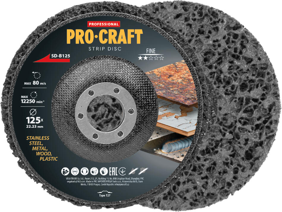 Kotouč brusný Clean & Strip Procraft SD-B125 / SD-B125
