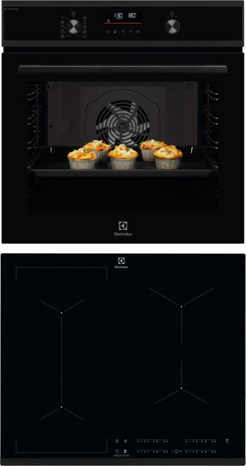 SET Trouba Electrolux 600 SteamBake EOD6F77H + Indukční deska Electrolux EIV634