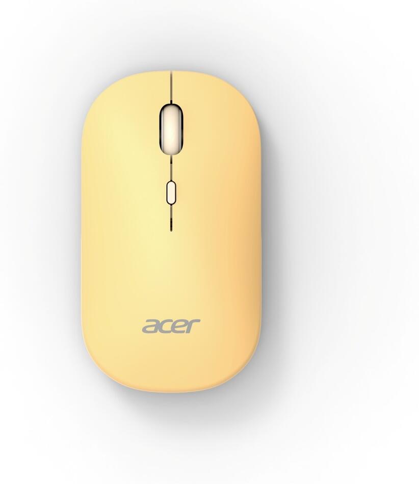 Acer AMR130/Ergonomická/Optická/1 600 DPI/USB+BT/Žlutá (GP.MCE11.04B)