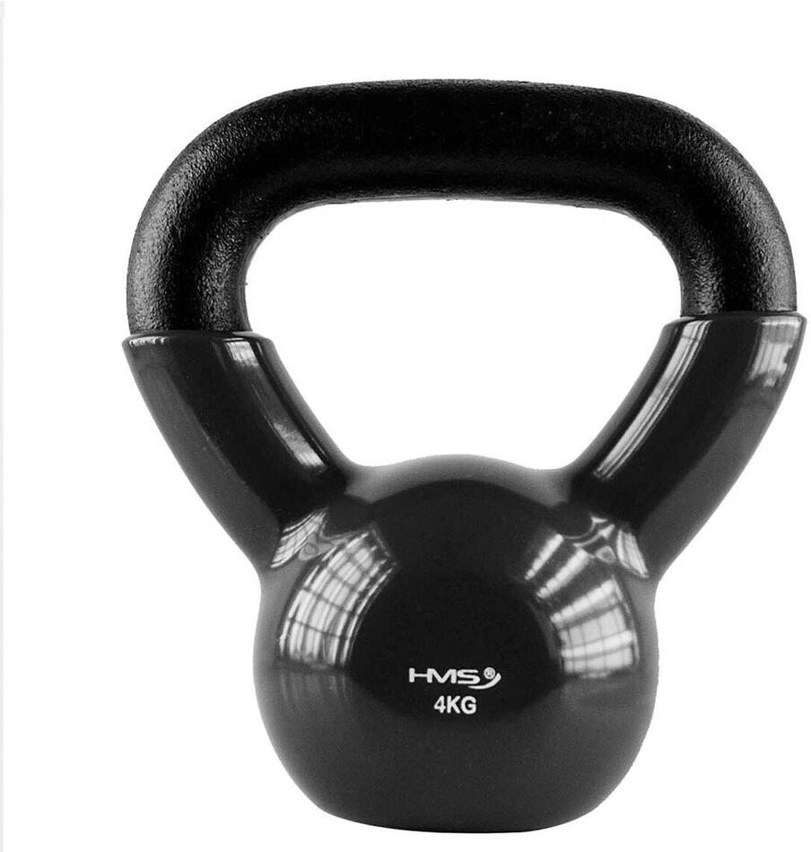 Kettlebell pokrytý vinylem HMS KNV04 4 kg, černý