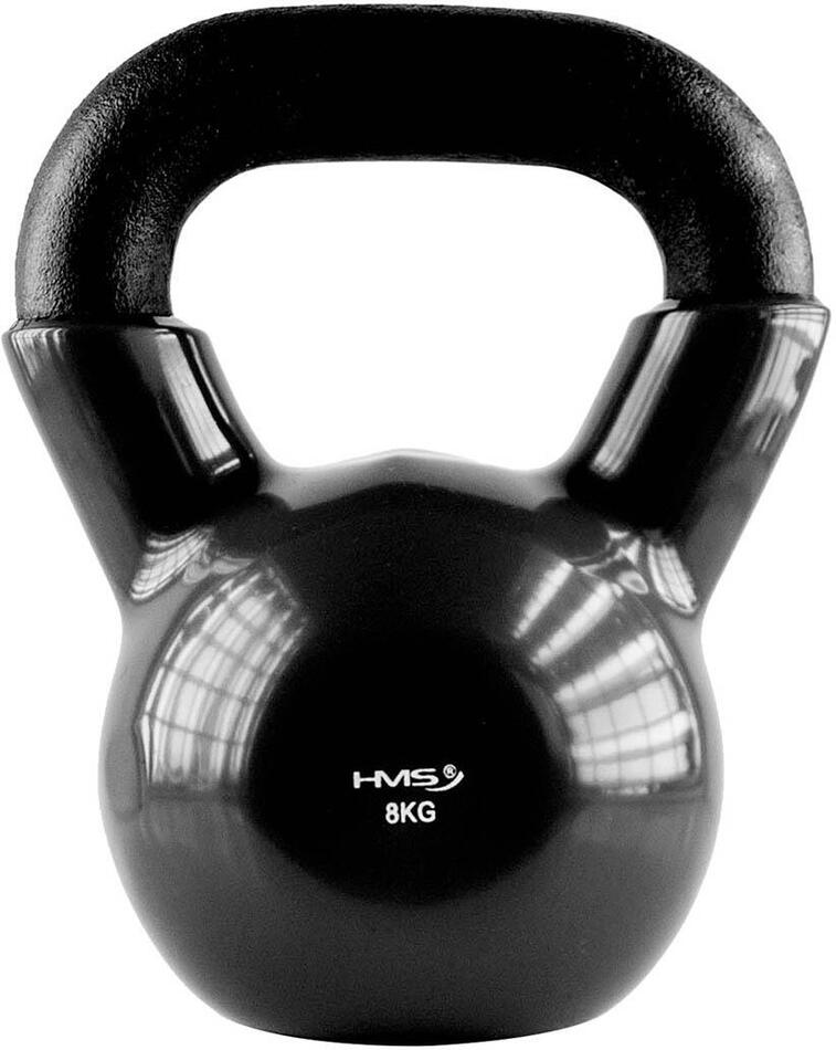 Kettlebell pokrytý vinylem HMS KNV08 8 kg, černý