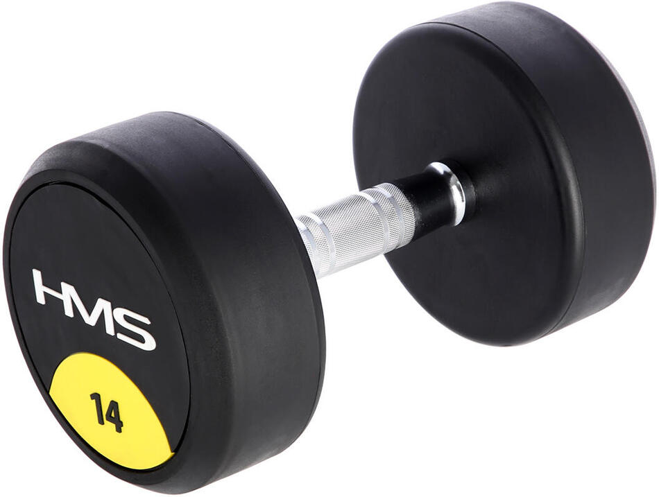 Pogumovaná jednoruční činka HMS HG Pro 14 kg