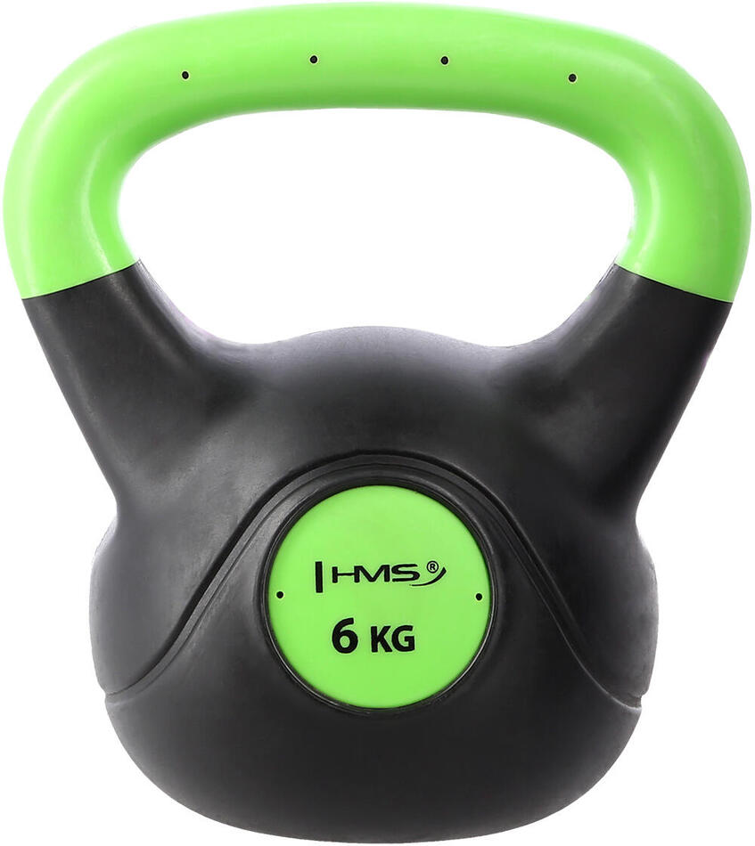 Kompozitový kettlebell HMS KPC06 Vin-Bell 6 kg zelený