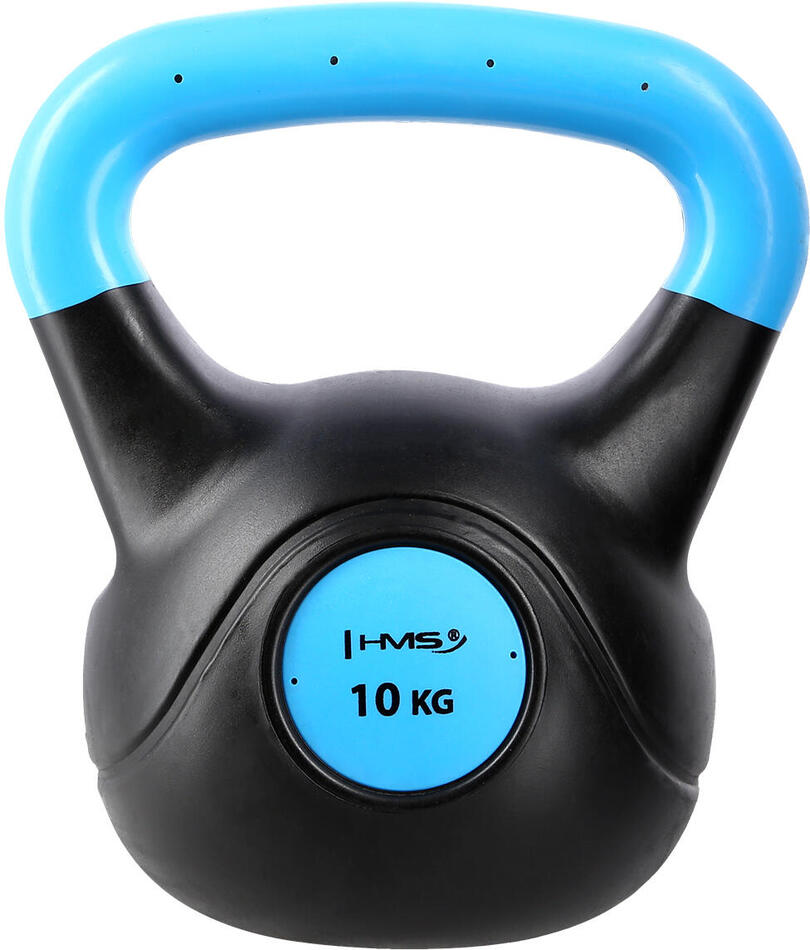 Kompozitový kettlebell HMS KPC10 Vin-Bell 10 kg modrý
