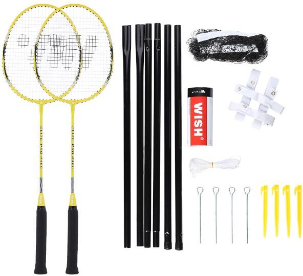 Sada raket na badminton WISH Alumtec 4466, žlutá