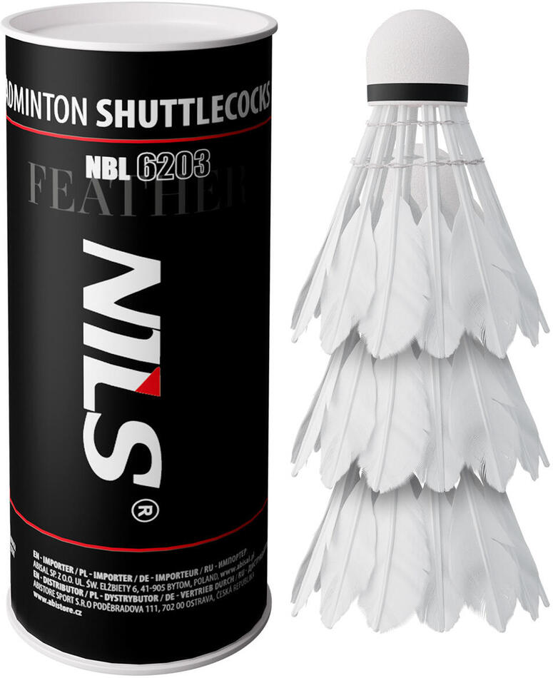 Badmintonové míčky z peří NILS NBL6203 3 ks