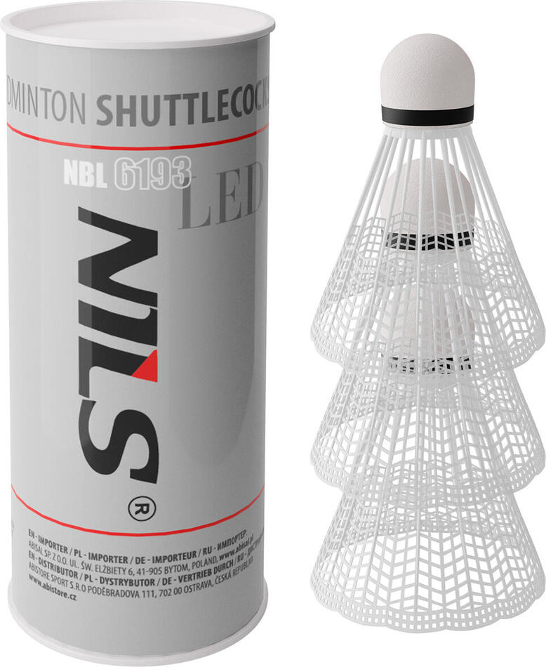 Badmintonové míčky NILS NBL6193 s LED 3 ks