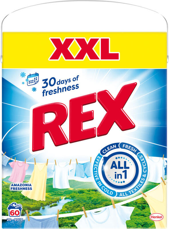 Rex Amazonia Freshness prací prášek, 60 praní