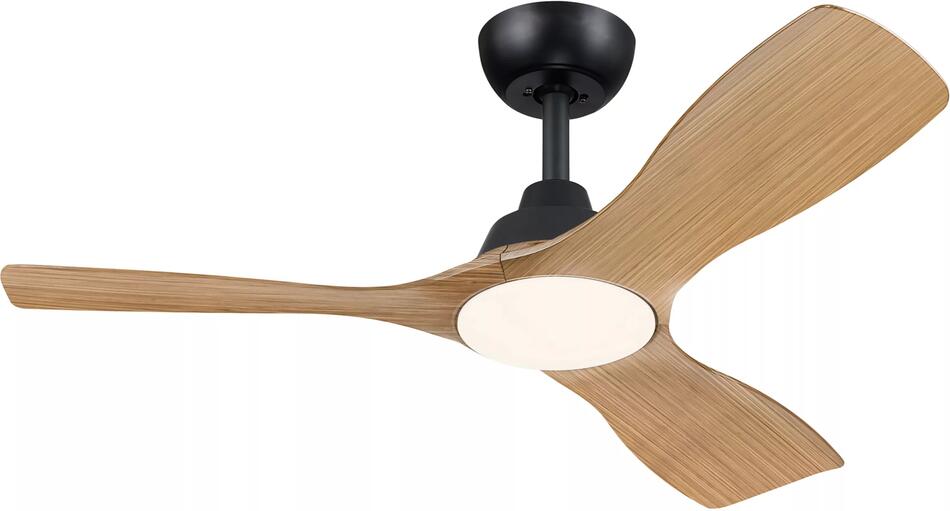 Olas stropní ventilátor a svítidlo 30W+24W černá a dřevo Philips