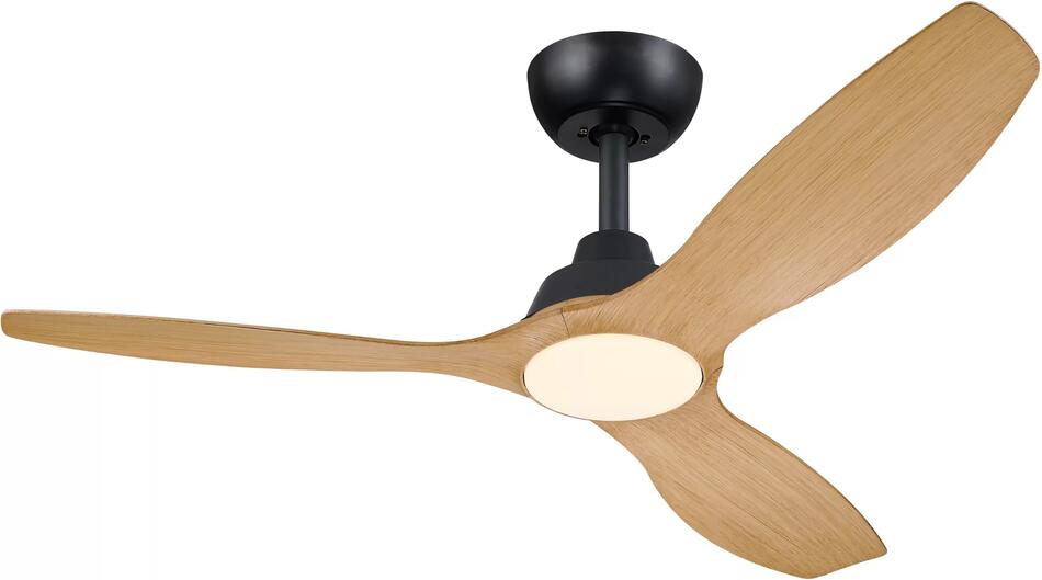 Olas stropní ventilátor a svítidlo 35W+24W černá a dřevo Philips