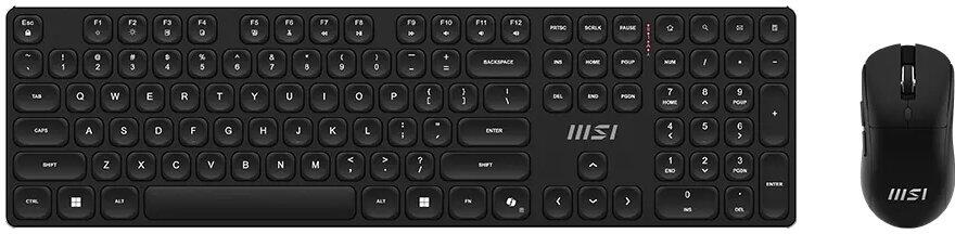 MSI set klávesnice s myší FORGE K210 Wireless Combo Black/ bezdrátový/ černý/ dobíjecí/ USB/ CZ+SK layout (S11-43CS208-Y92)