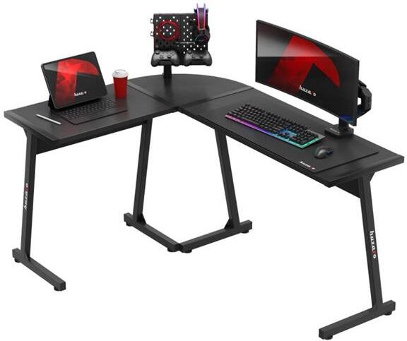 Stůl herní HUZARO Hero 6.0 Black Corner 147cm