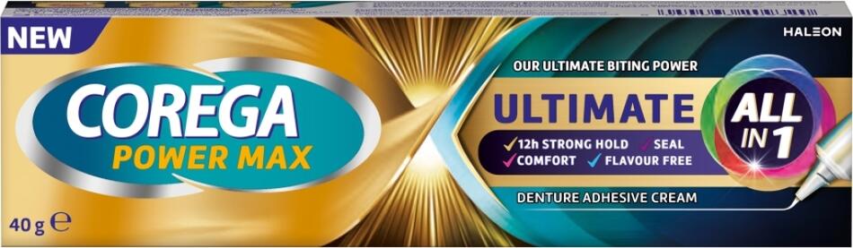Corega Power Max Ultimate All in One krém na fixaci zubních náhrad, 40 g