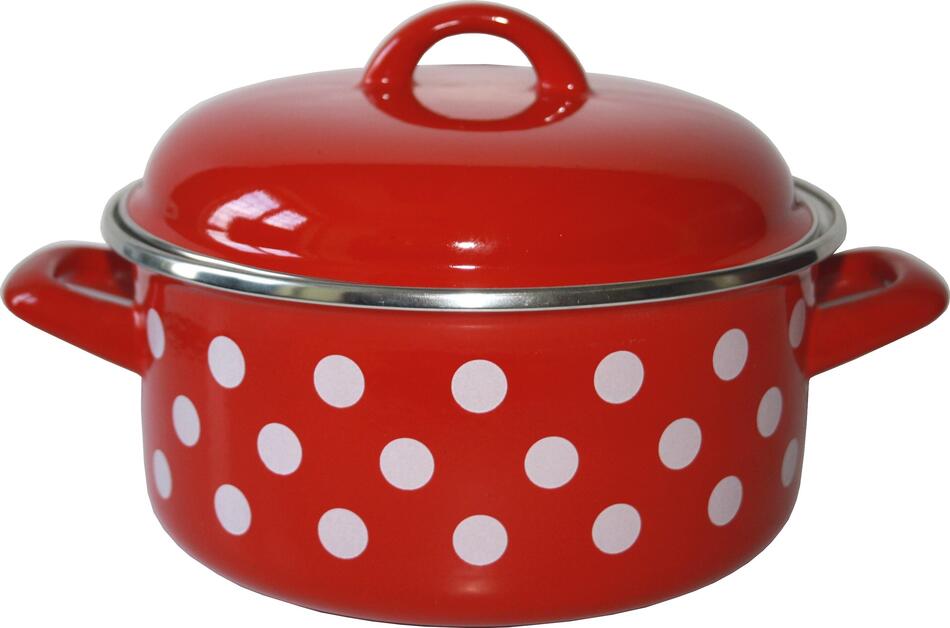 METALAC kastrol + poklice pr.14cm 1l PUNTÍK ČRV