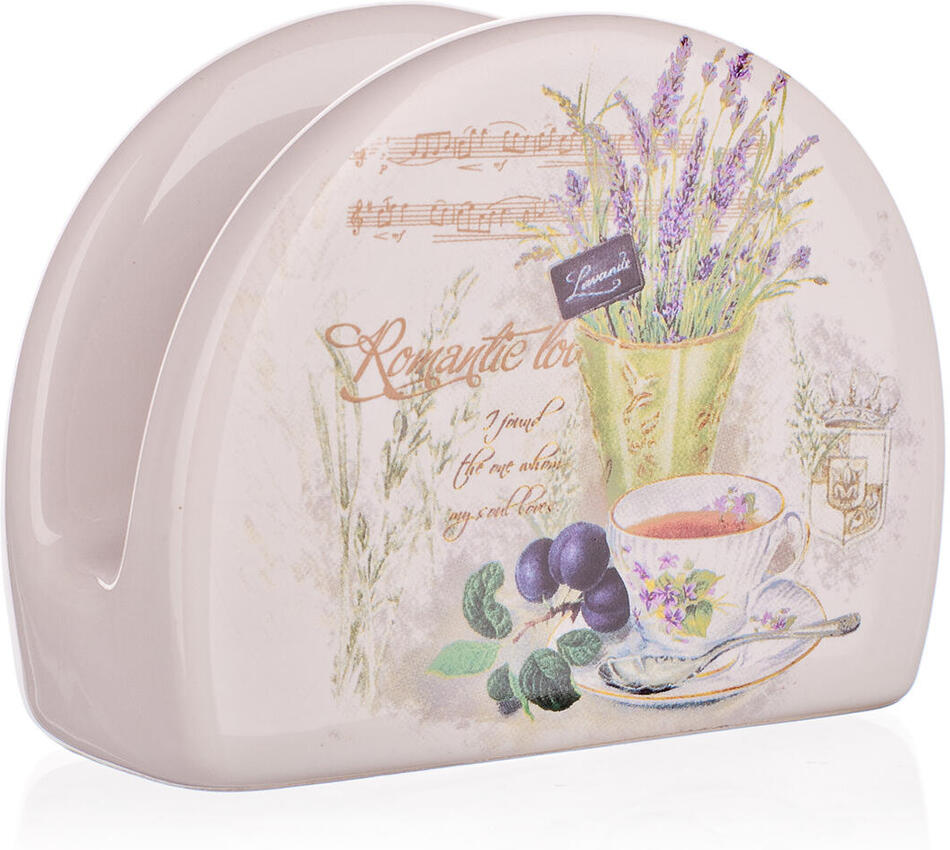 BANQUET stojánek na ubrousky 10x8cm LAVENDER keramický