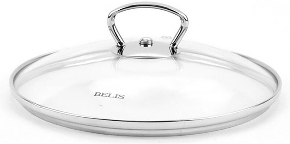 BELIS poklice sklo 18cm s nerez úchytem