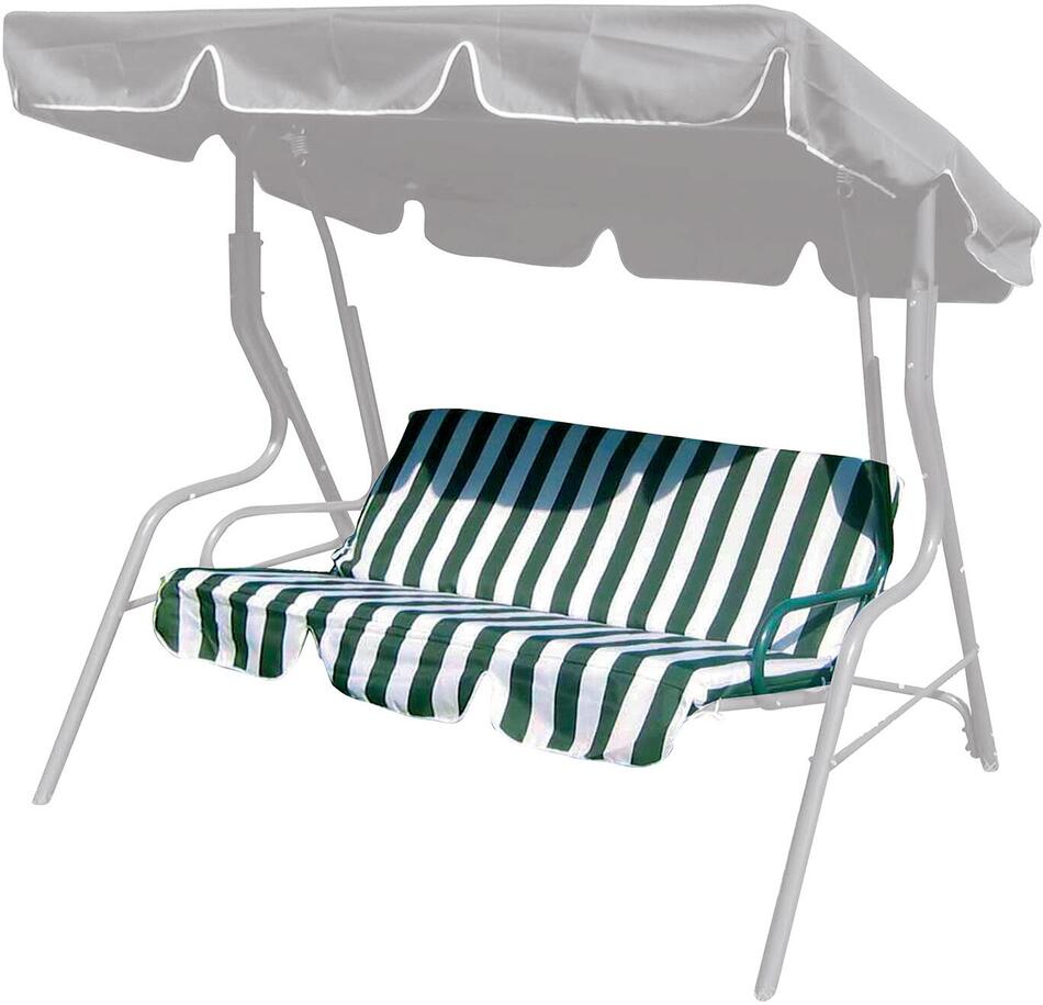 HAPPY GREEN polstr na houpačku 129x43cm textil PRUHY ZE/BÍ (2ks)