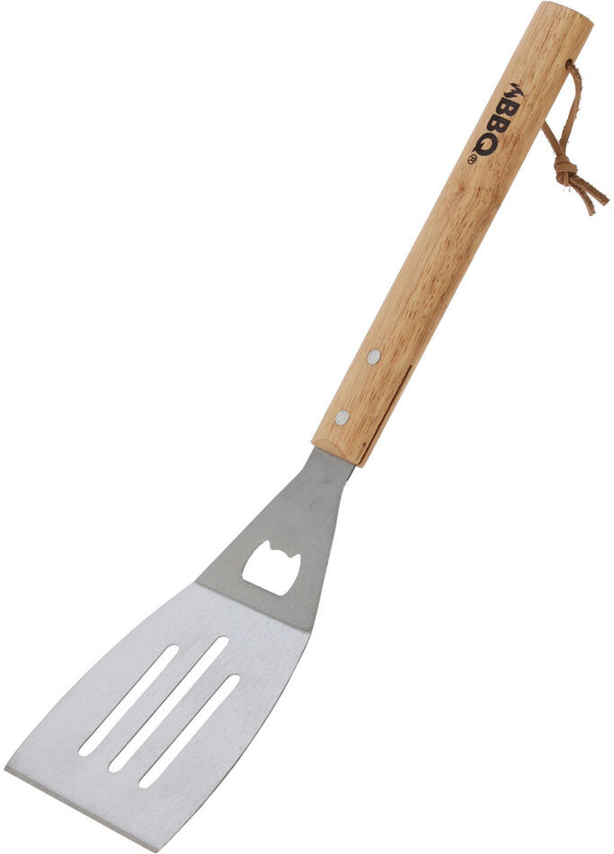 obracečka grilovací BBQ 46cm nerez, dřev.ruk.