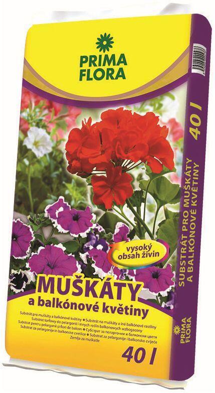 PRIMAFLORA substrát pro muškáty 40l PF
