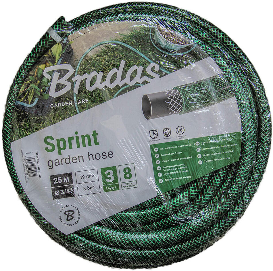 BRADAS hadice SPRINT 3/4" (25m), neprůhledná ZE