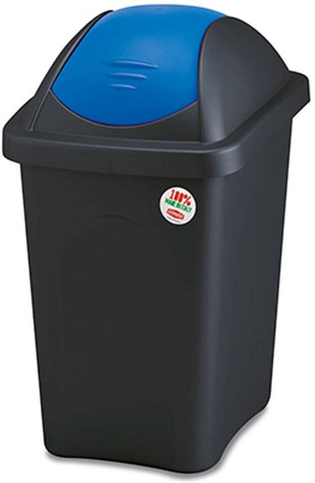 STEFANPLAST koš odpadkový výklopný MULTIPAT 30l obdél.ČER/MO víko PH
