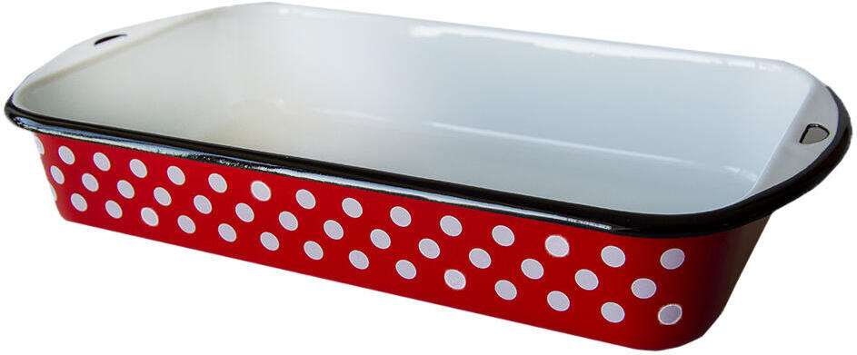 METALAC pekáč 30x18cm, 2,7l smalt PUNTÍK ČRV