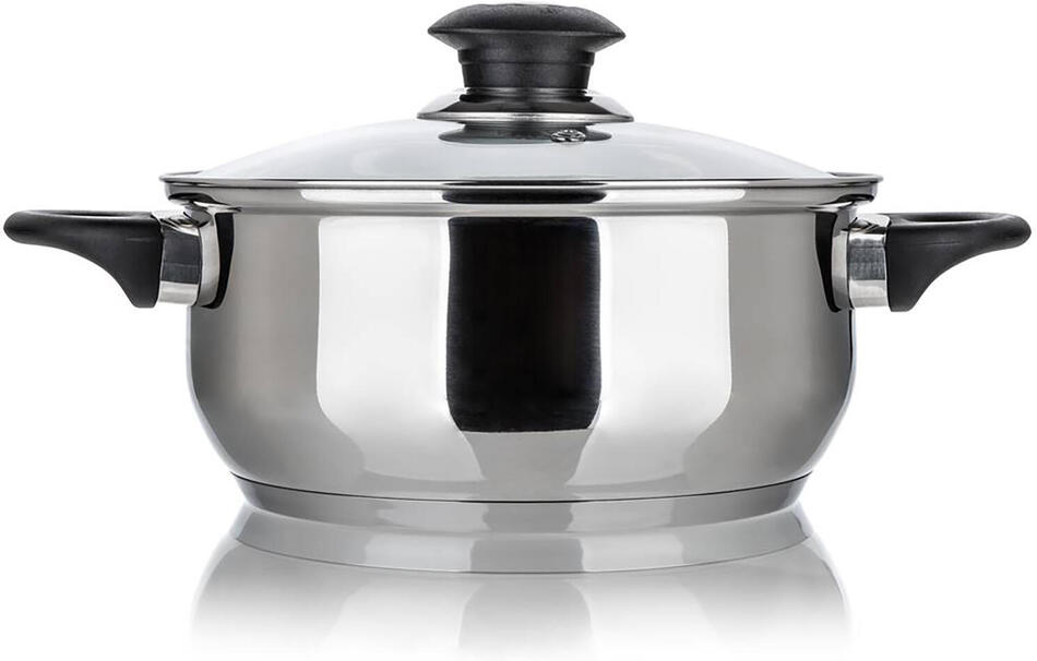 hrnec pr.18cm 1,7l nerez SUPER VALUE + poklice sklo